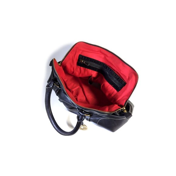 Prix De Dressage Satchel Black Leather Ghurka Style Satchel Purse - Picture 4 of 11